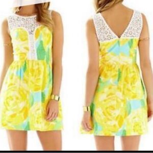 Lilly Pulitzer Reagan Dress Sunglow Yellow First Impressions HTF